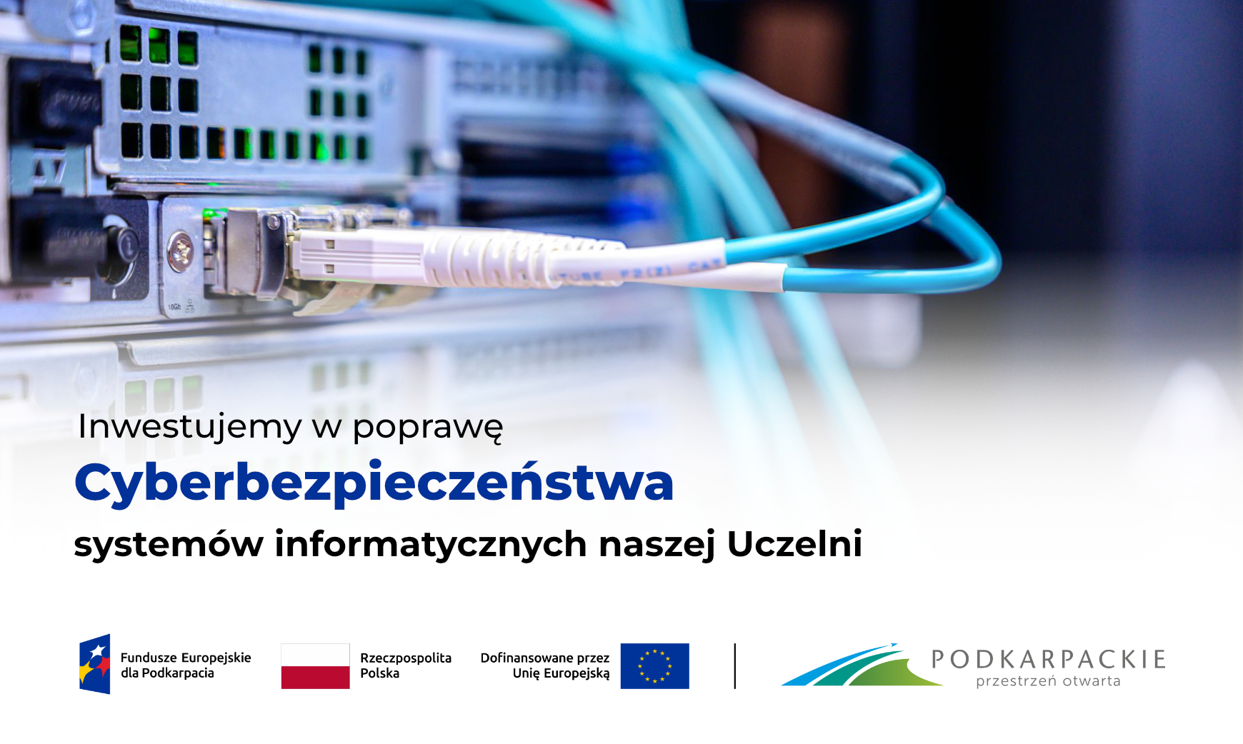 Grafika przedstawiająca okablowanie IT wraz z oznaczeniem grafiki symbolami UE